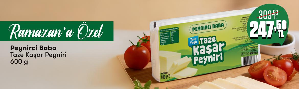 Peynirci Baba Kaşar Peyniri İndirimi